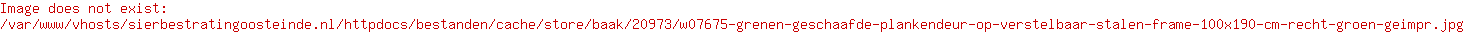 (W07675) Grenen geschaafde plankendeur op verstelbaar stalen frame 100x190 cm, recht, groen geïmpr